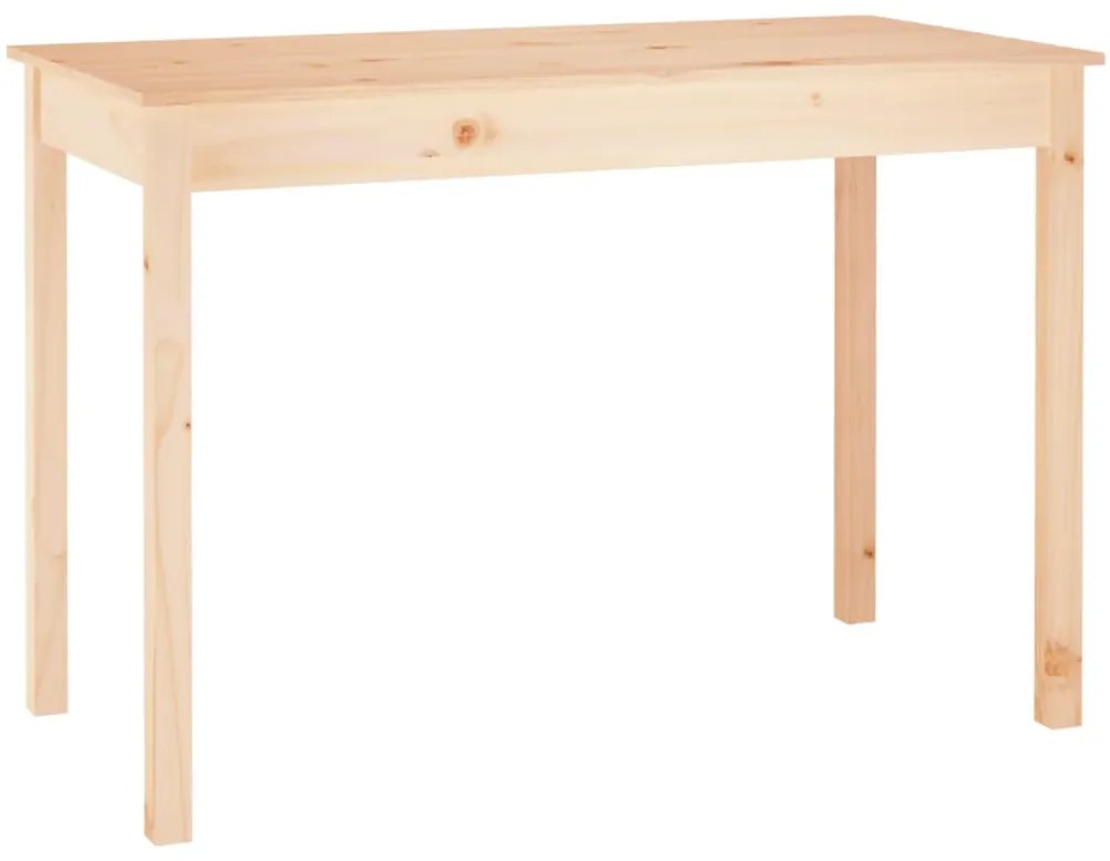 814249 vidaXL Трапезна маса, 110x55x75 см, борово дърво масив