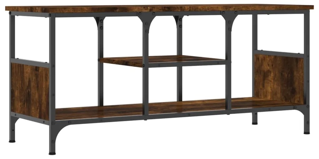 831800 vidaXL ТB шкаф, опушен дъб, 100x35x45 см, инженерно дърво и желязо