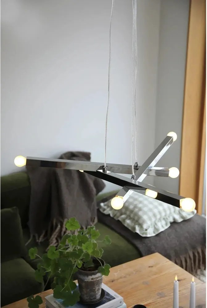 Метално висящо осветително тяло в сребрист цвят Stack – Markslöjd