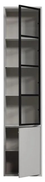 Светлосива витрина от борова дървесина 53x230 cm Basic - vtwonen