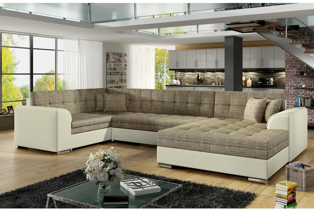 Разтегалелен диван П-образен DARINA, 340x73x190, berlin 03/soft 33, десен ъгъл