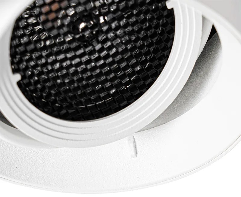 Модерен вграден прожектор бял GU10 AR70 кръгъл без рамка - Oneon Honey