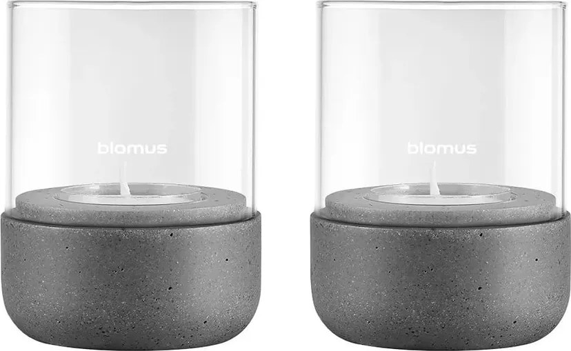 Стъклени свещници в комплект от за чаена свещ 2 бр. Calma – Blomus