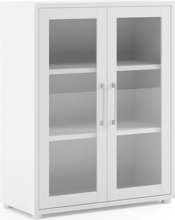 Бяла модулна библиотека 89x113 cm Prima – Tvilum