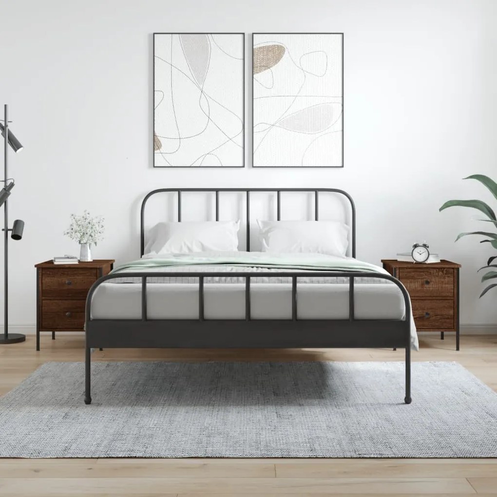 Sonata H Нощни шкафчета 2 бр кафяв дъб 40x42x50 см инженерно дърво