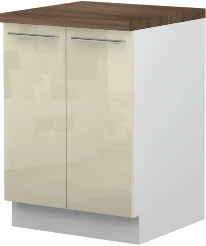 Подов шкаф Raval R-60-2K-White - White glossy