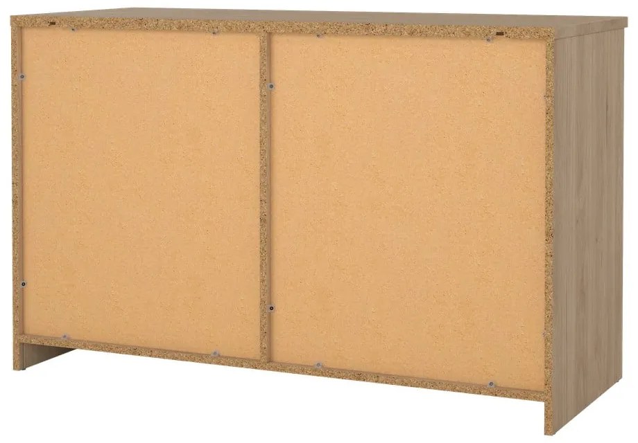 Скрин от дъбов декор с плъзгащи се врати в естествен цвят 119x76x50 cm Naia – Tvilum