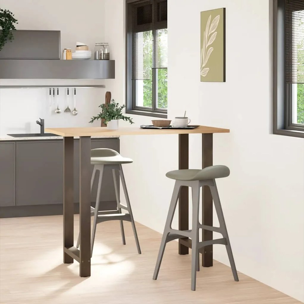 4013359 vidaXL Крака за бар маса, естествена стомана, 2 бр., 60 x (110-111) см, стомана