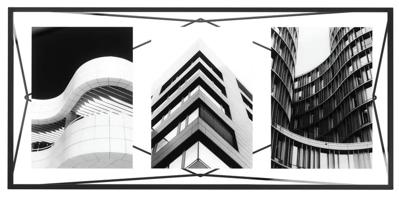 Черна метална стояща/висяща рамка 48x23 cm Prisma – Umbra