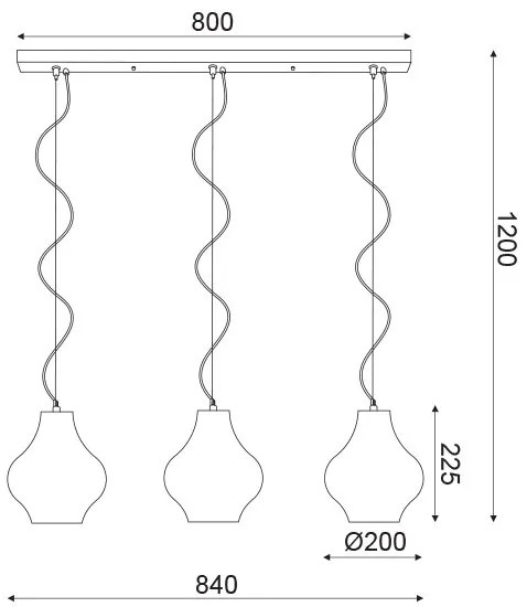 Релса за таван 3-лампа Cyrtolite
