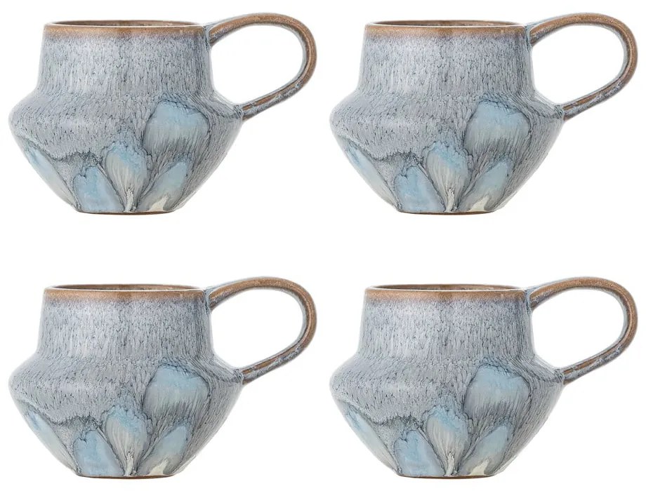 Светлосини глинени чаши в комплект от 4 бр. 300 ml Bessie – Bloomingville