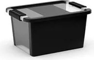 Черна пластмасова кутия за съхранение с капак 36,5x26x19 cm Bi-Box S – KIS