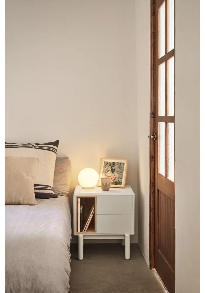 Кремаво нощно шкафче Corvo – Teulat