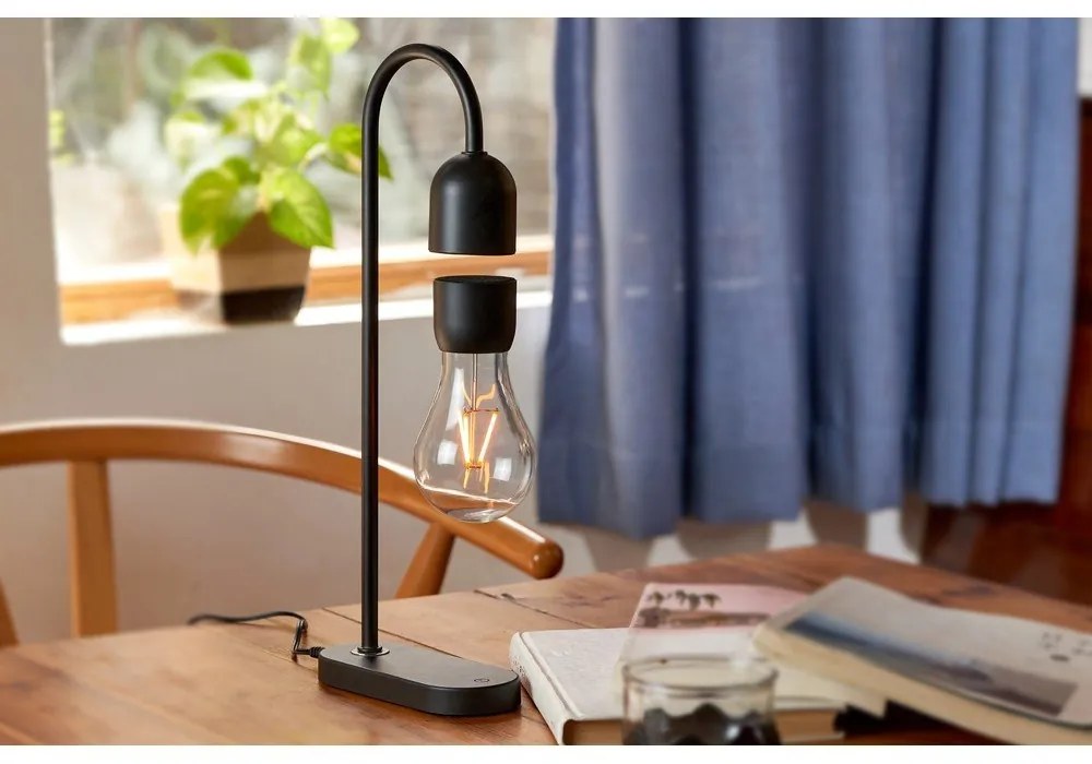 Черна настолна лампа (височина 36,5 cm) Evaro - Gingko