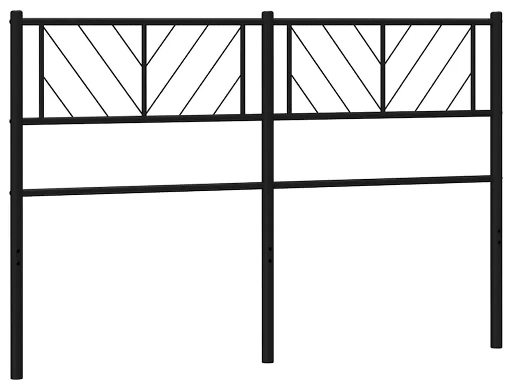 372213 vidaXL Метална табла за глава, черна, 150 см
