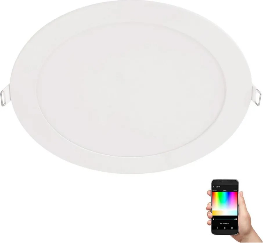 Eglo 32315 - LED RGBW димируемо таванно осветително тяло FUEVA-CW LED/16W/230V Ø 22,5 см бяло