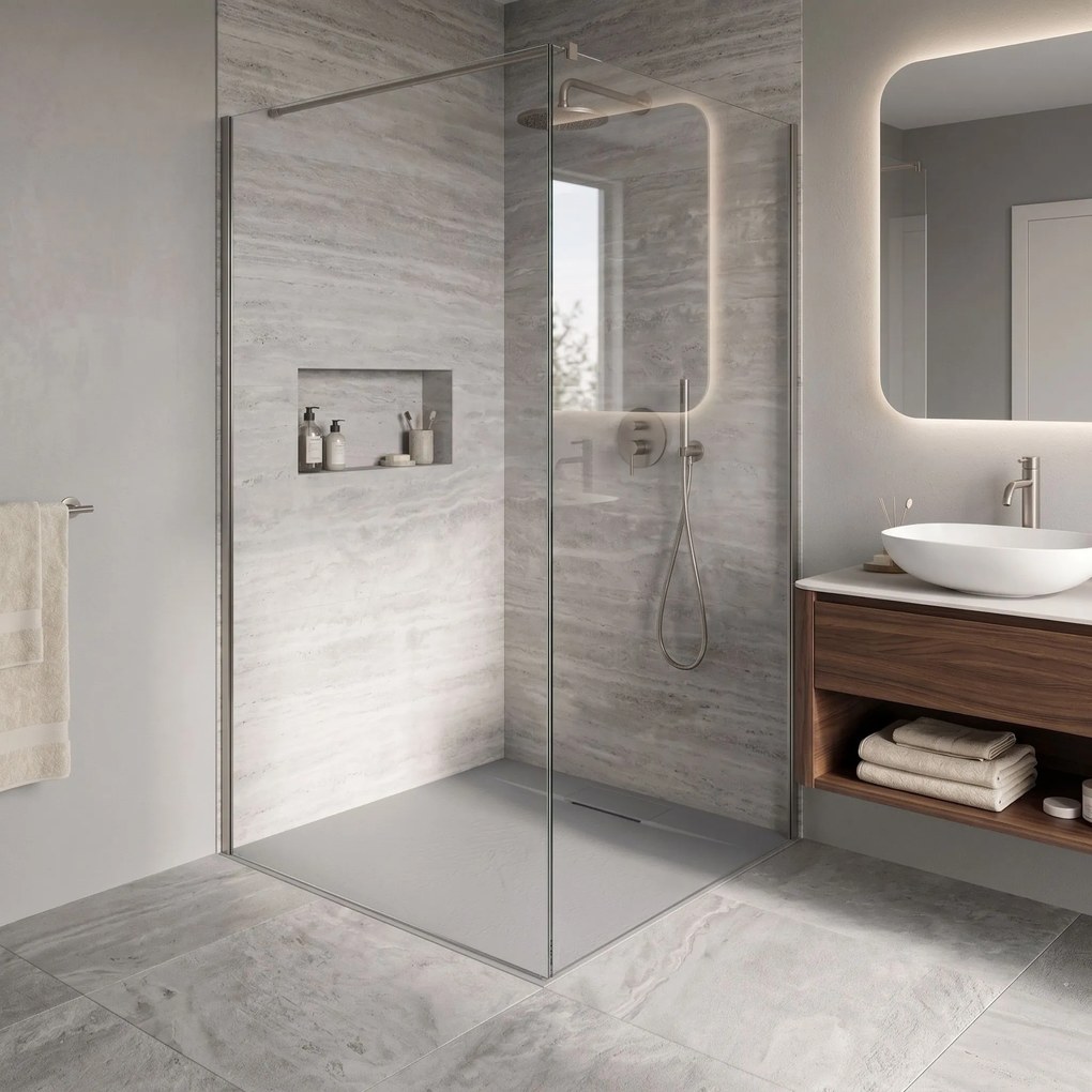 Корито за душ кабина Rea Bazalt Grey 90x90