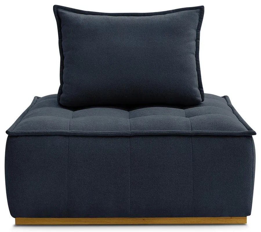 Тъмносиньо шенилово кресло Elisa – Bobochic Paris