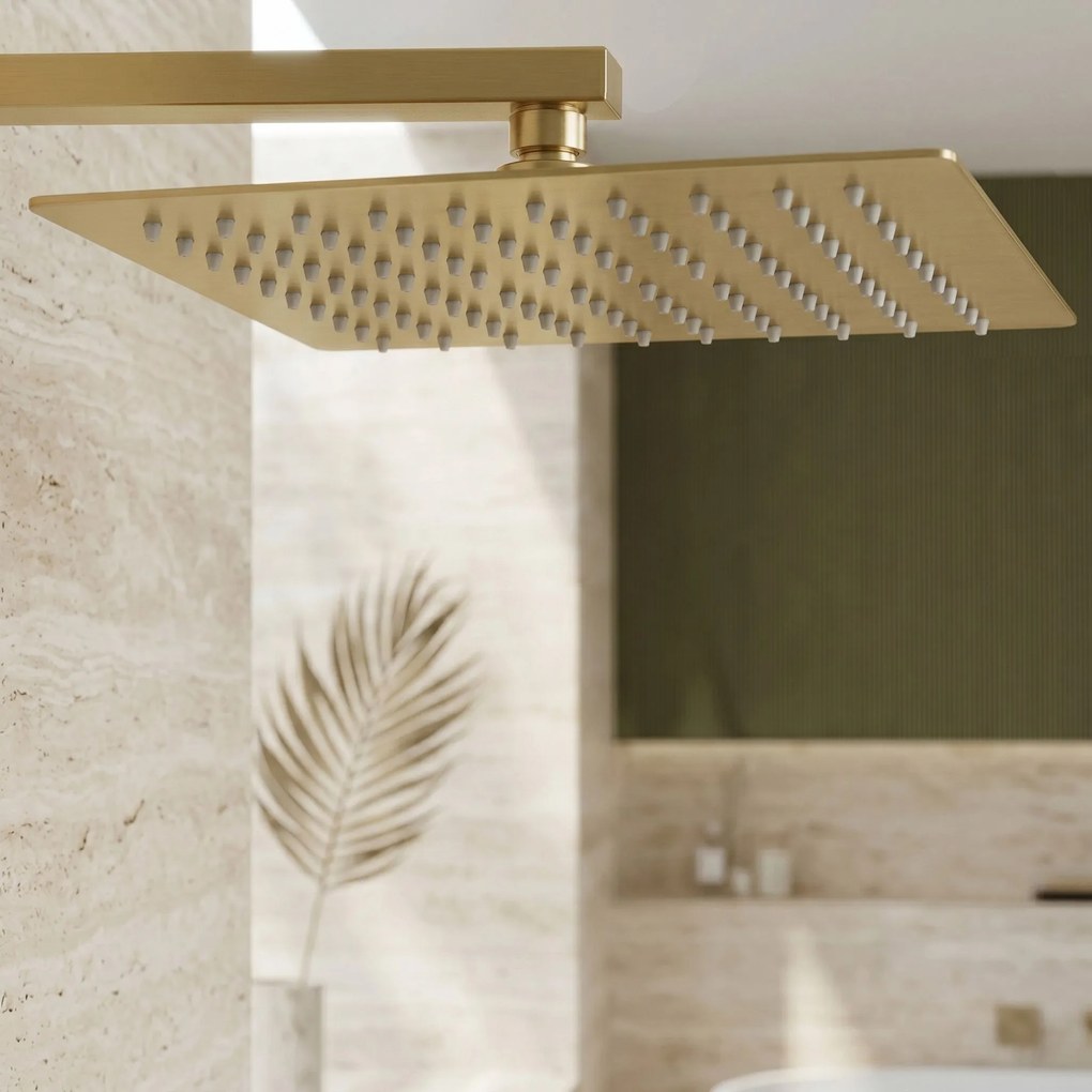 Квадратен душ пита REA JS-P015BG 30cm Brush Gold