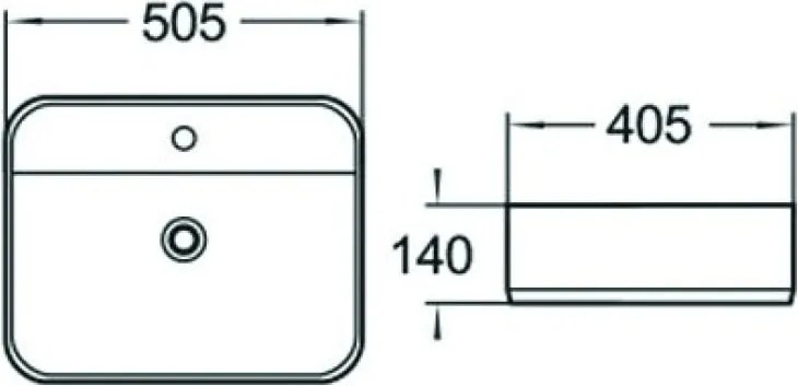 Mexen Alba мивка над плот 50 x 40 см, бяла - 21955000