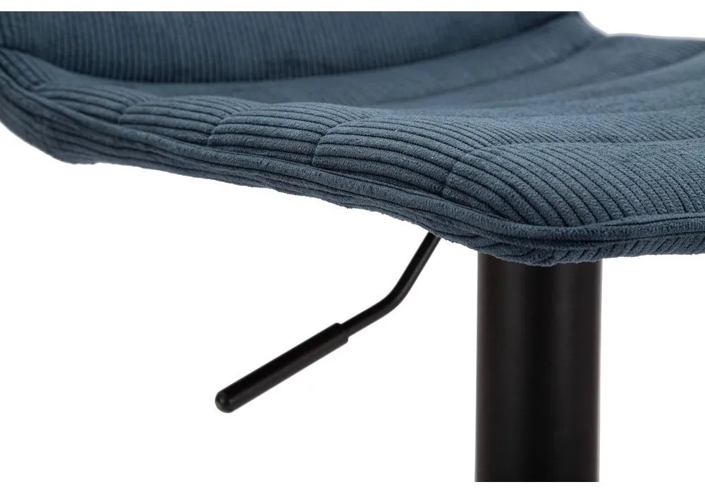 Бар стол с регулируема височина в петролен и черен цвят (височина на седалката 61 cm) Malia – Mauro Ferretti