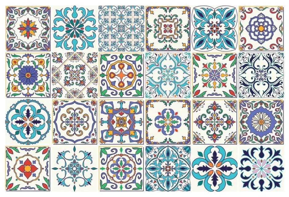 Комплект от 24 стикера за Мадейра, 15 x 15 cm - Ambiance