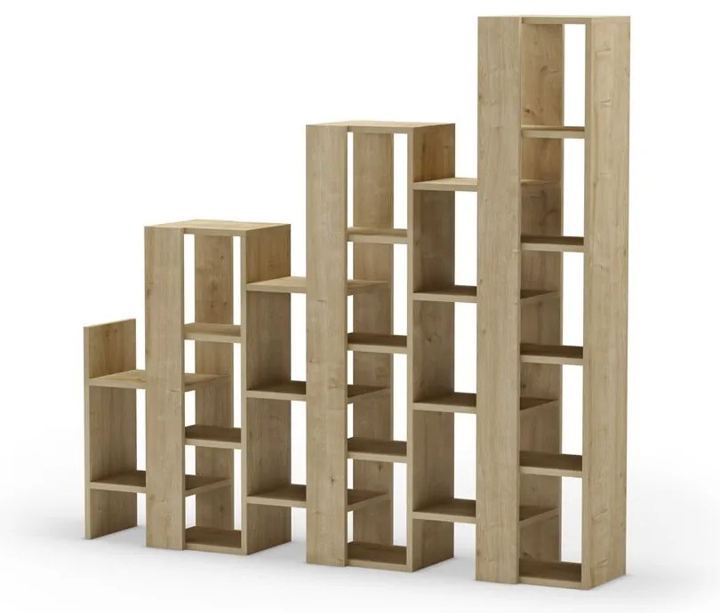 Стелаж от декор от дъб в естествен цвят 158x151 cm Anissa – Marckeric