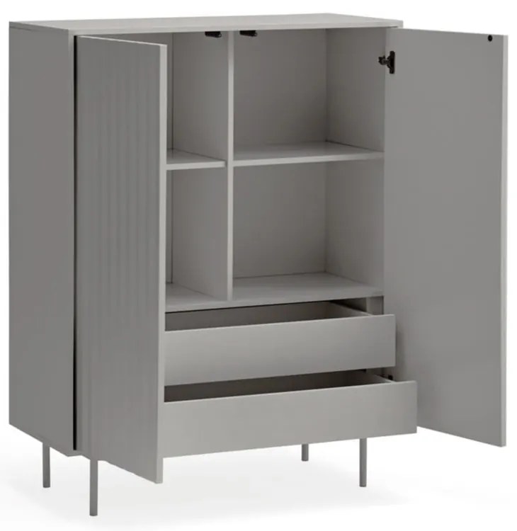 Сив висок скрин 97x130 cm Sierra – Teulat