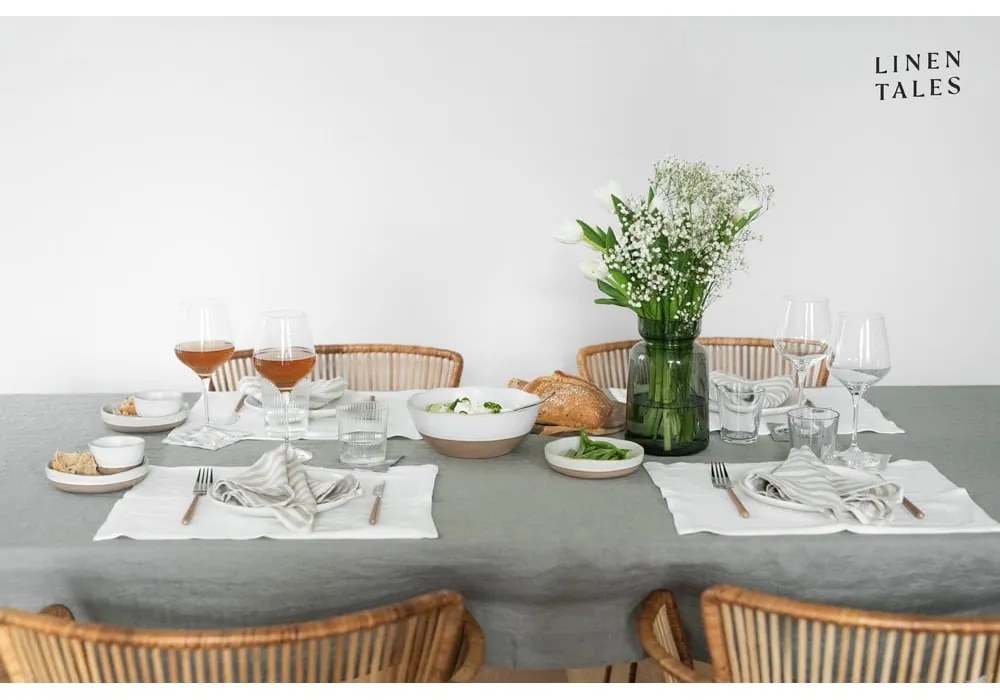 Ленена покривка за маса 140x300 cm Khaki – Linen Tales