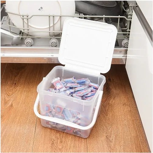 Пластмасова кутия за съхранение с капак - Rotho