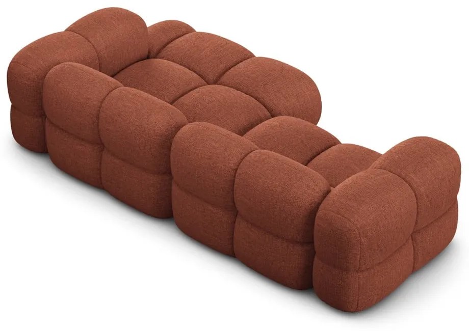 Ъглов диван в тухлен цвят (десен ъгъл) Loretto – Cosmopolitan Design