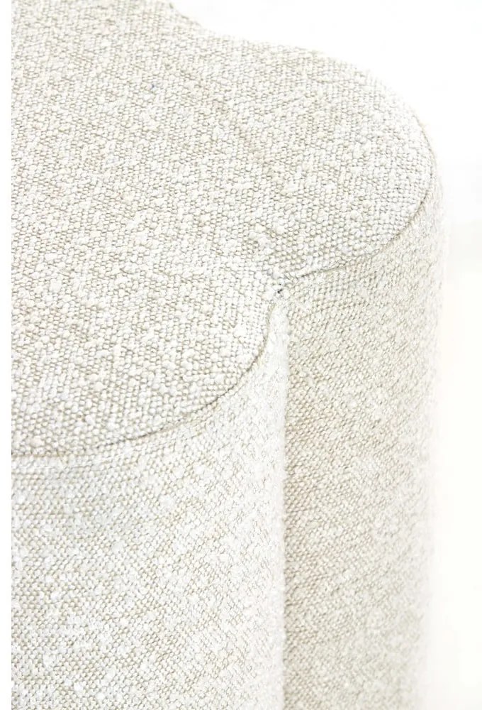 Кремава табуретка от плат букле Nalani – Light & Living
