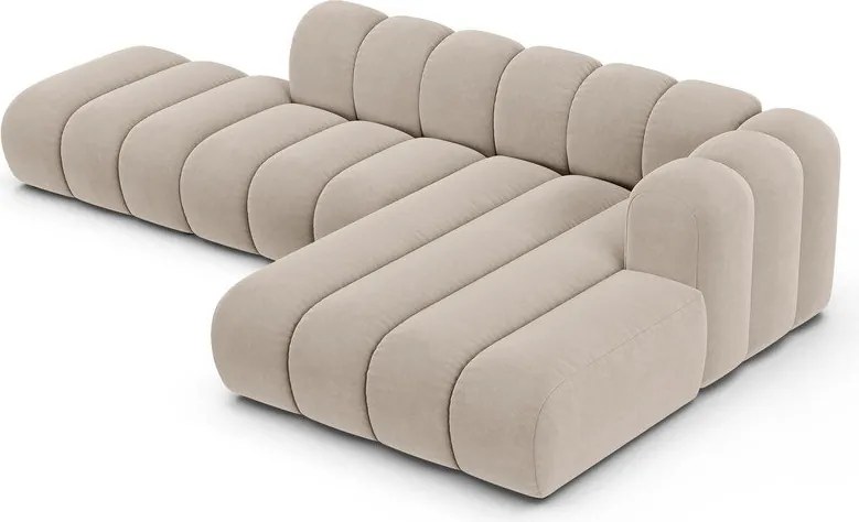 Бежов ъглов диван (десен ъгъл) Lupine – Micadoni Home