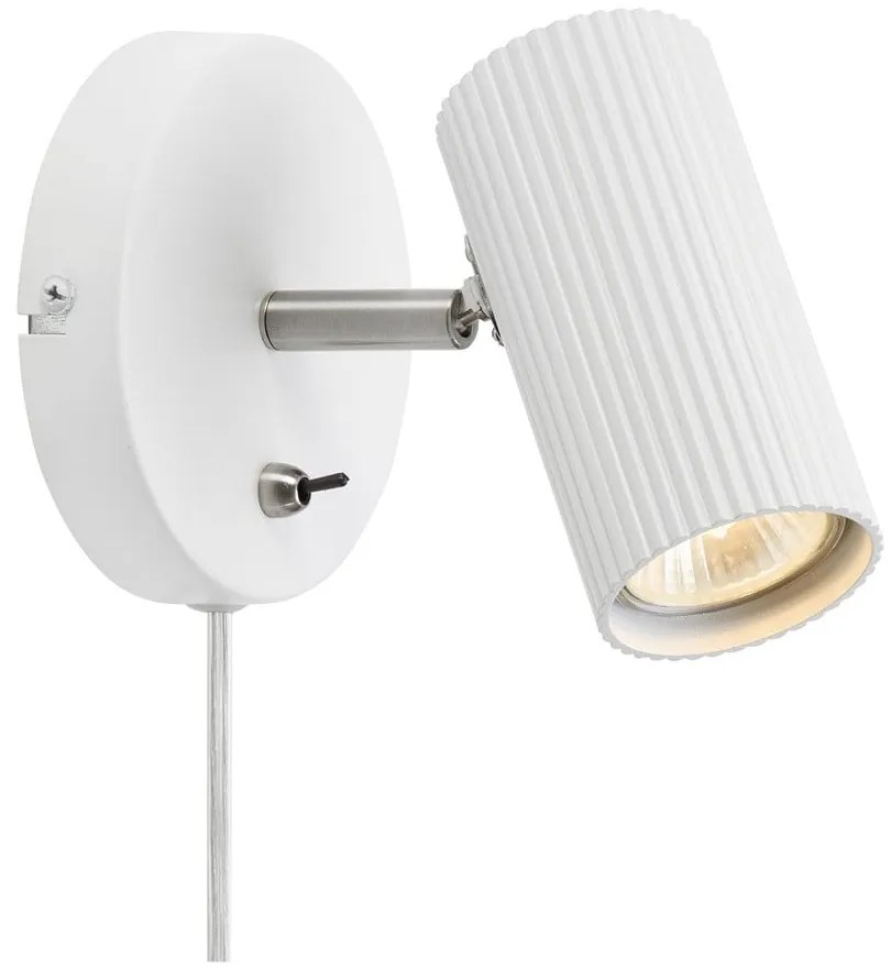 Бяла стенна лампа Costilla - Markslöjd