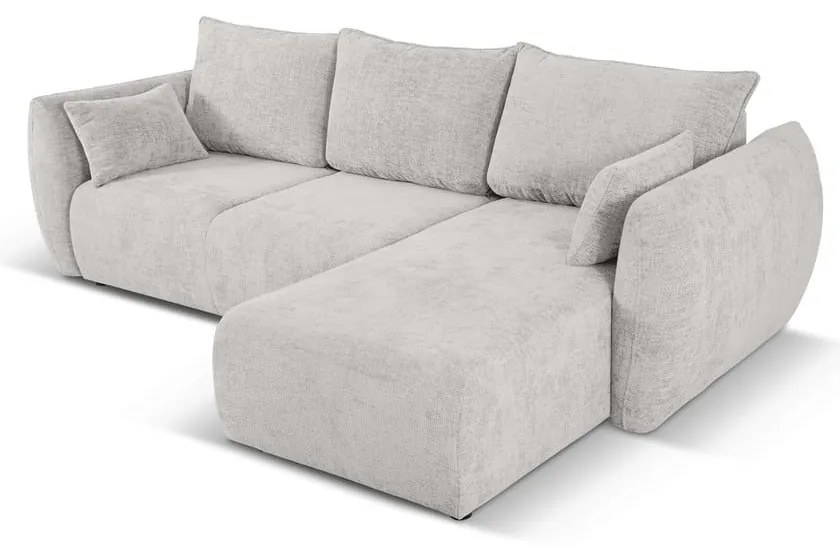 Светлосив ъглов диван (десен ъгъл) Matera - Cosmopolitan Design