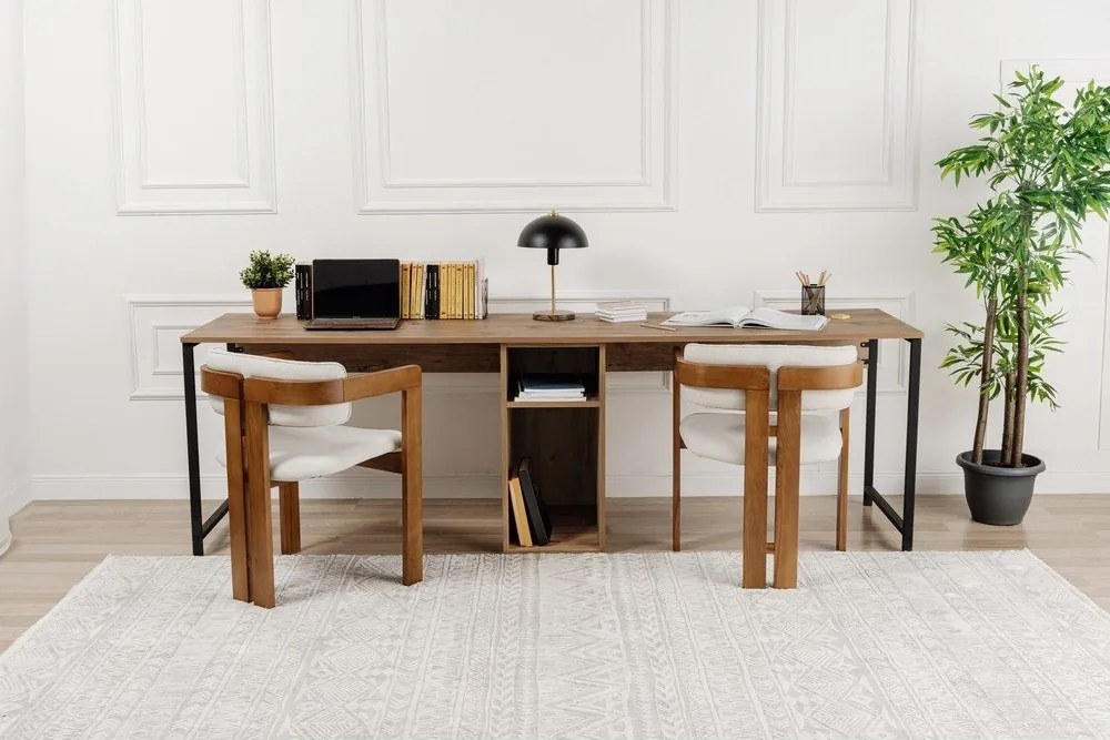 Работна маса с боров декор 60x240 cm Twin – Kalune Design