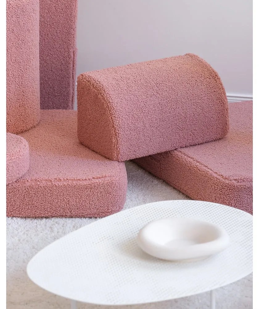 Розов детски диван от букле 132 cm Settee – Wigiwama