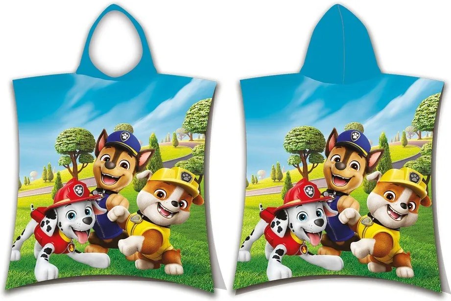 Памучно детско пончо размер 3-8 години Paw Patrol – Jerry Fabrics
