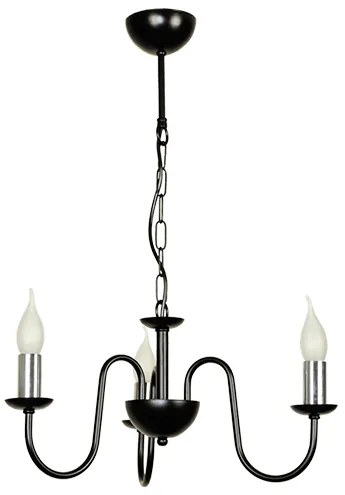 Полилей БРУНО, черен, 3xE14