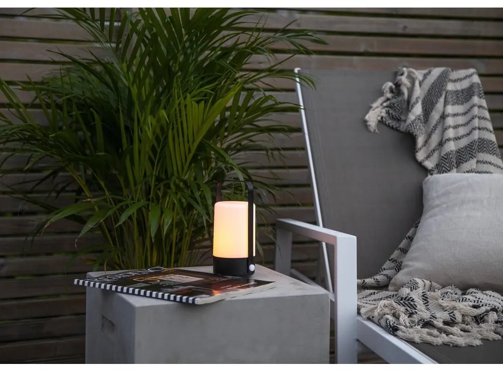 LED фенер в черно и бежово, височина 19 см Flame - Star Trading