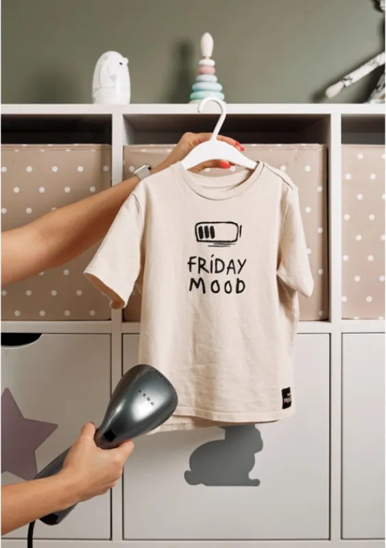 Уред за гладене с пара Aeno G2S AGS0002, 1190W, 24 г/мин, 110 мл, Система против котлен камък, Черен/сив