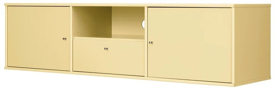 Светложълта маса за телевизор 161x42 cm Mistral – Hammel Furniture