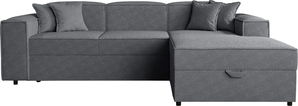 Ъглов диван Santos-Тъмносив десен