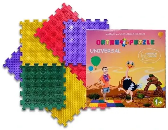 Модулен килим за игра Ortho Puzzle - Микс - Таралежи