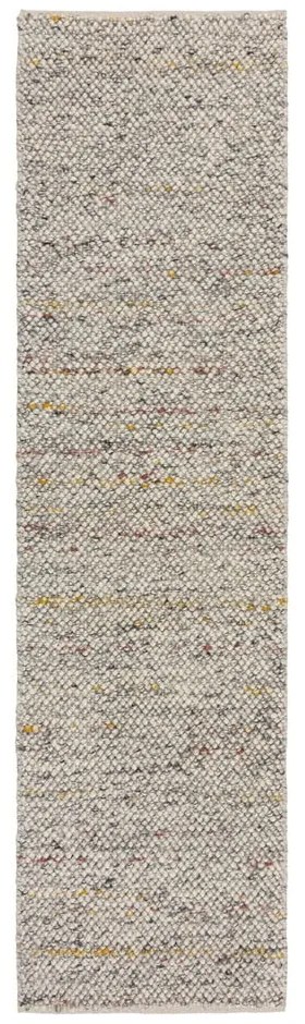 Кремава ръчно изработена пътека със смес от вълна 60x230 cm Minerals – Flair Rugs