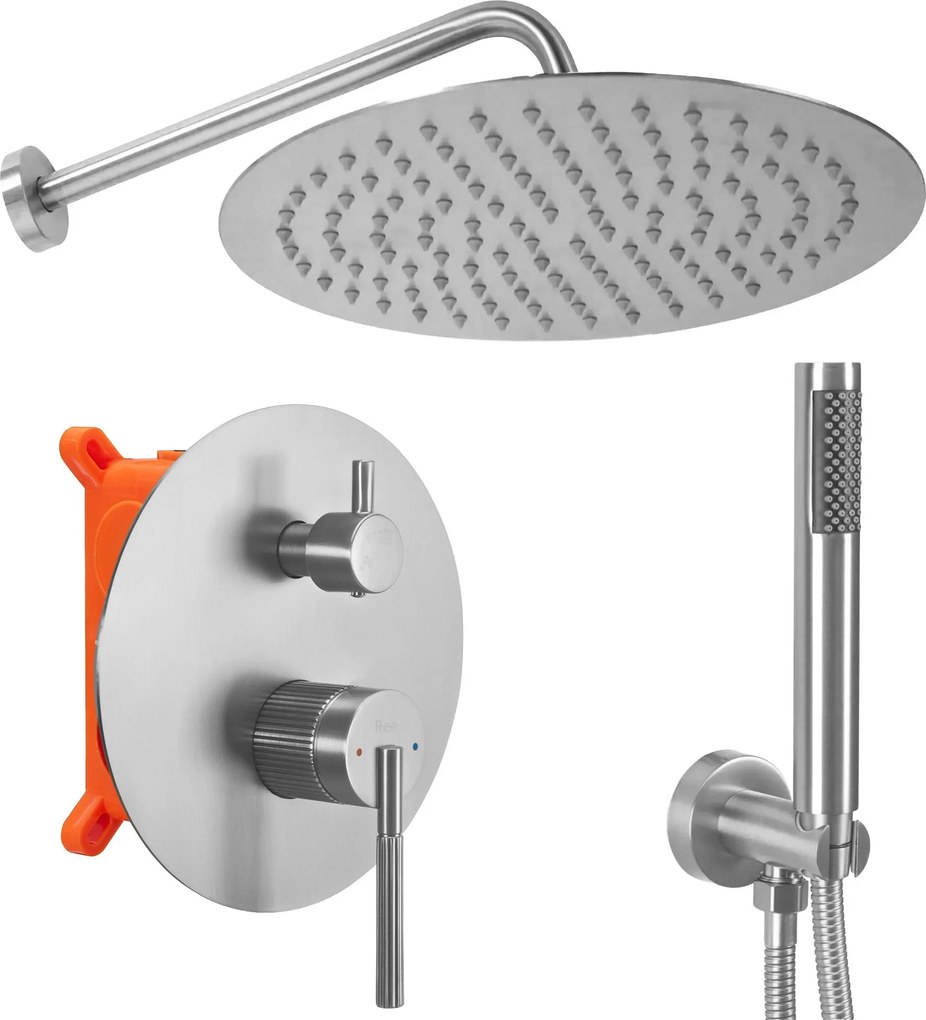 Комплект за Душ за Вграждане Rea Argon Nickel Brush + BOX
