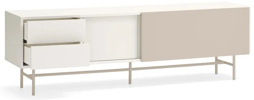 Светлосива и кремава телевизионна масичка 180x56 cm Nube - Teulat