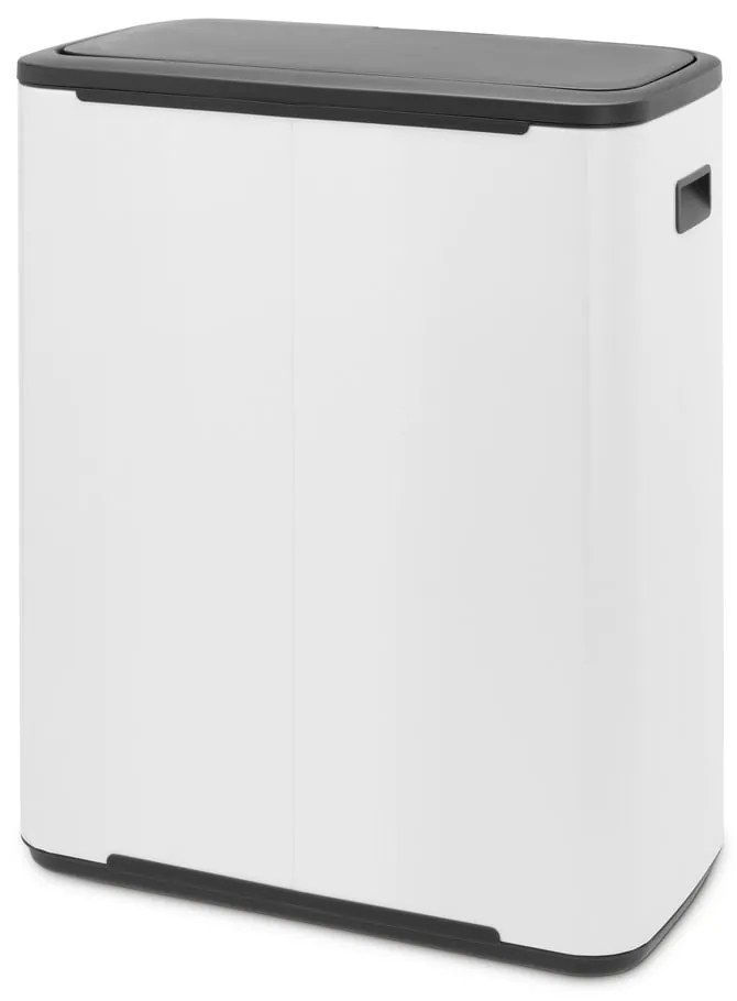 Бяло стоманено кошче за боклук за рециклиране, отваряне с докосване 60 l Bo Touch Bin – Brabantia