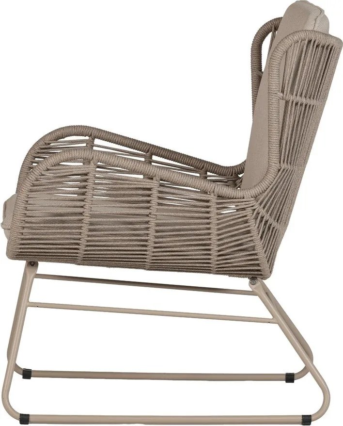 Бежов градински стол метален/подплатен Grace – WOOOD