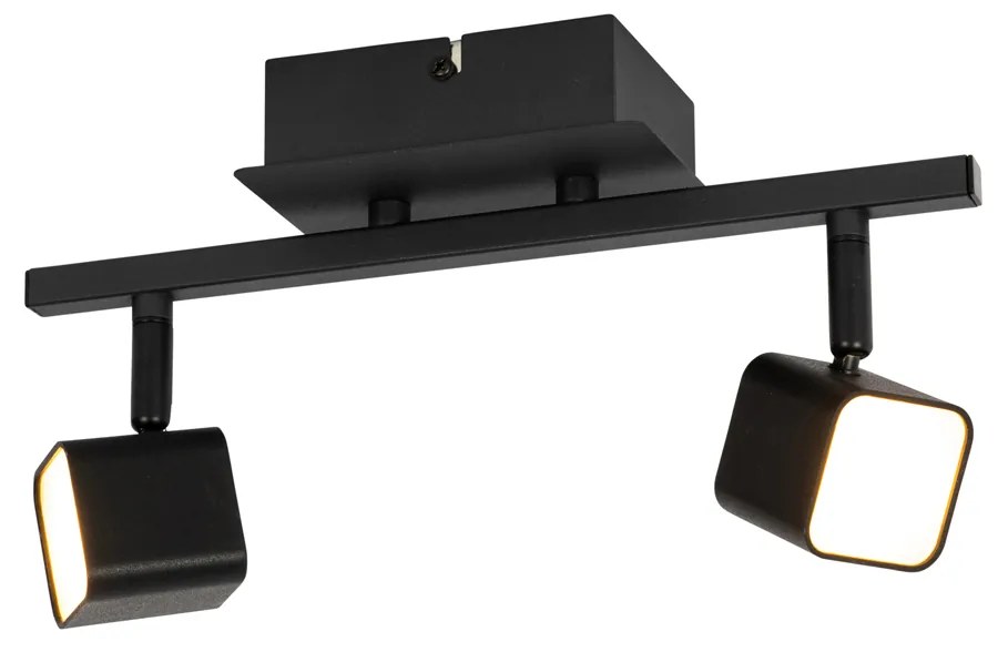 Модерна таванна лампа черна с LED 2-светлина - Nola